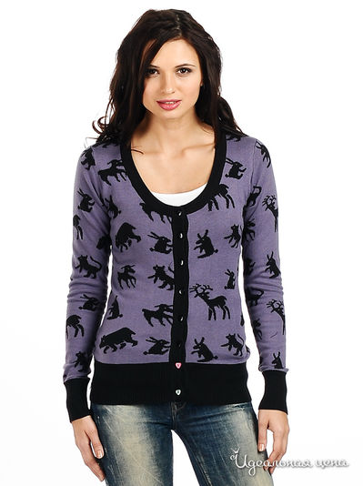 Кардиган Lemonada, цвет цвет черный / сиреневый