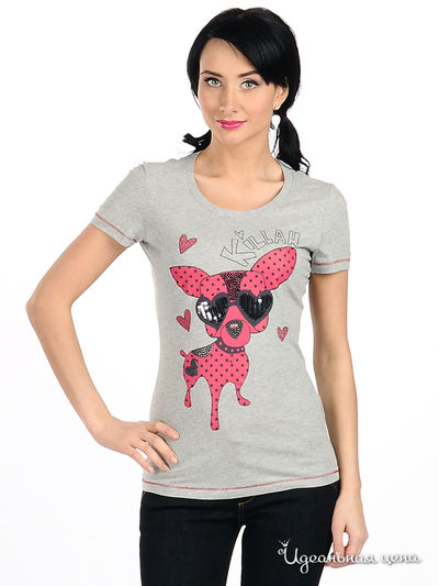 Футболка Killah, цвет цвет серый меланж