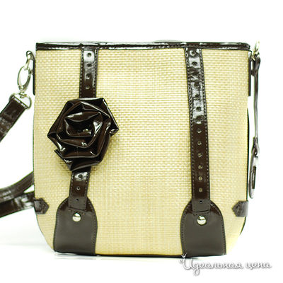 Сумка L.Credi, цвет цвет молочный / коричневый