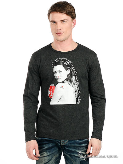 Лонгслив Takeshy Kurosawa, цвет цвет серый меланж