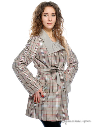 Плащ Kroyyork, цвет цвет серый / розовый