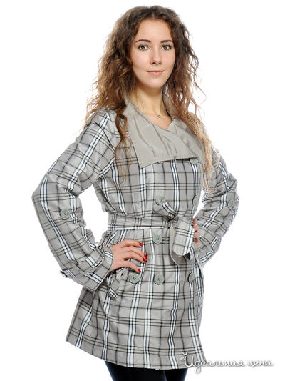 Плащ Kroyyork, цвет цвет серый / бежевый