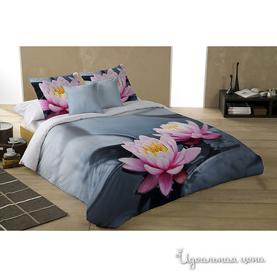 Комплект постельного белья Emanuel Ungaro, цвет серый / розовый, 2х-спальный