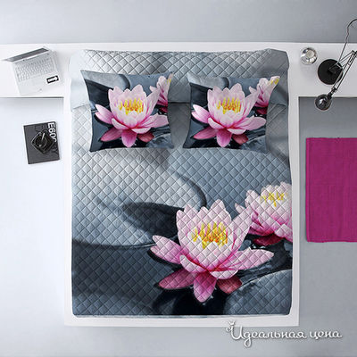 Покрывало Emanuel Ungaro, цвет цвет серый / розовый