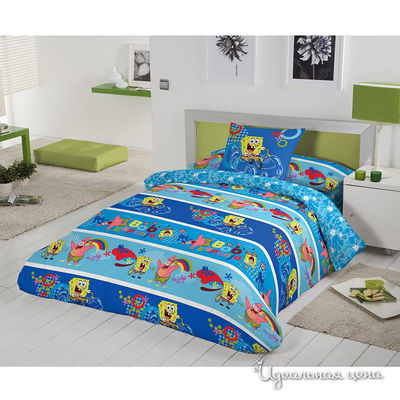 Комплект постельного белья LICENCIAS, цвет голубой, 1.5-спальный