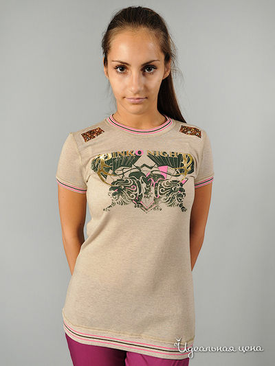 Футболка Pinko,Diesel,Cavalli, цвет цвет бежевый