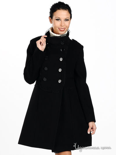 Пальто Снежная королева, цвет цвет черный