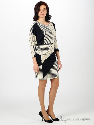 Платье MadamT, цвет цвет синий / молочный