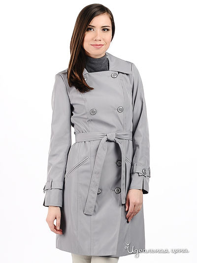 Плащ Alisa fashion, цвет цвет серый