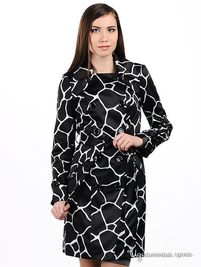 Плащ Alisa fashion, цвет цвет черный / принт жираф