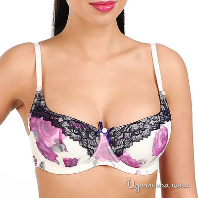 Бюстгальтер Grandissima, цвет цвет белый / фиолетовый