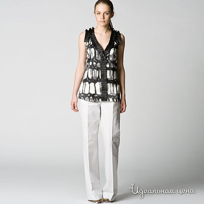 Блуза manoukian, цвет цвет черный / серый / белый