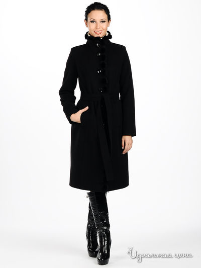 Пальто Снежная королева, цвет цвет черный