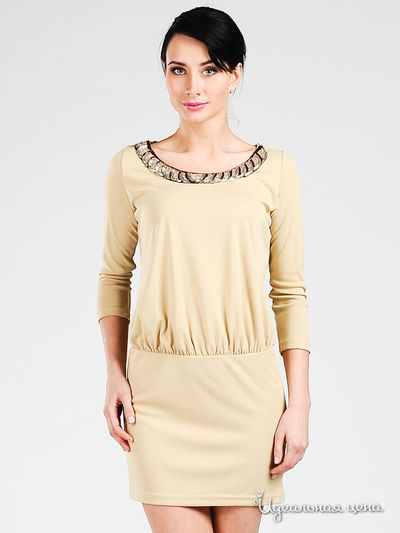 Платье Мультибренд, цвет цвет бежевый