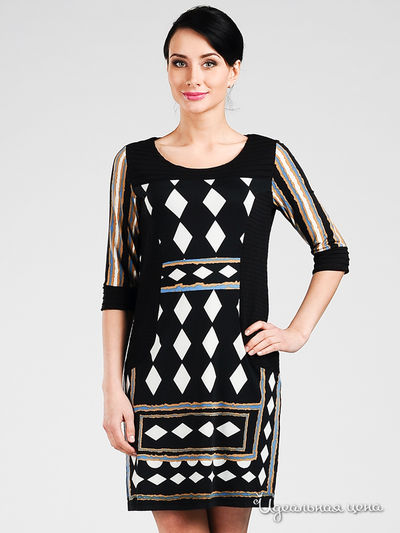 Платье Мультибренд, цвет цвет черный / мультиколор