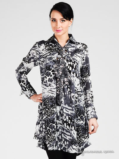 Платье Мультибренд, цвет цвет серый / черный