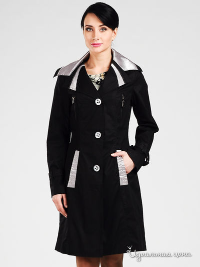 Плащ Мультибренд, цвет цвет черный / серебряный