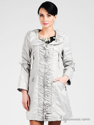 Плащ Мультибренд, цвет цвет серый