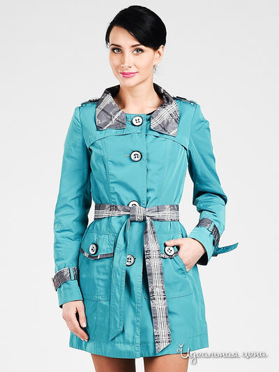 Плащ Мультибренд, цвет цвет бирюзовый