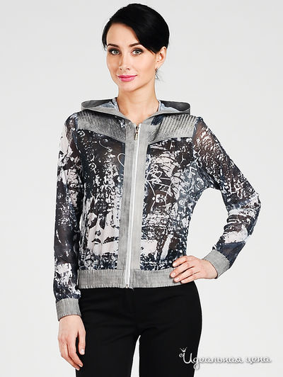 Ветровка Мультибренд, цвет цвет серый / белый