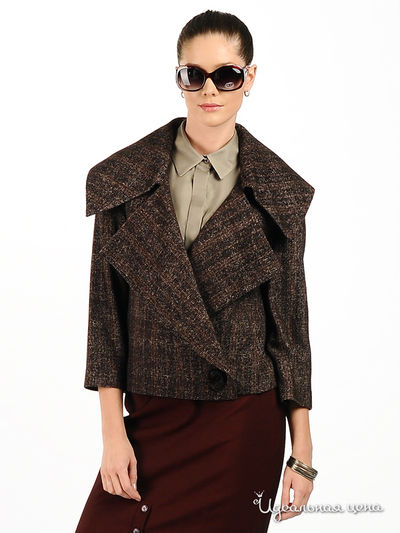 Полупальто Larro, цвет цвет коричневый / черный