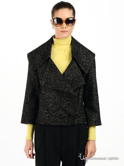 Полупальто Larro, цвет цвет серый / черный