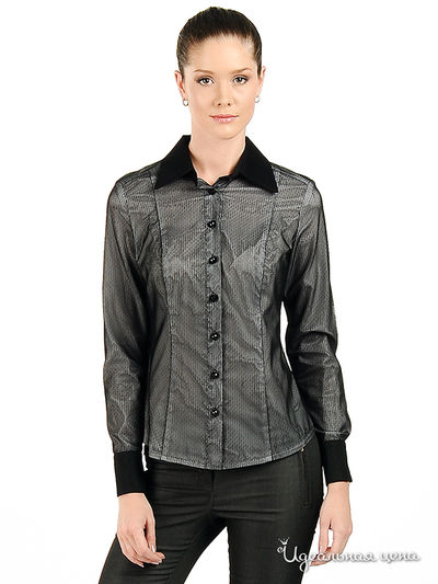 Блузка Larro, цвет цвет черный / белый