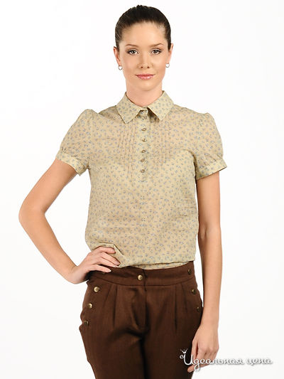 Блузка Larro, цвет цвет бежевый / синий