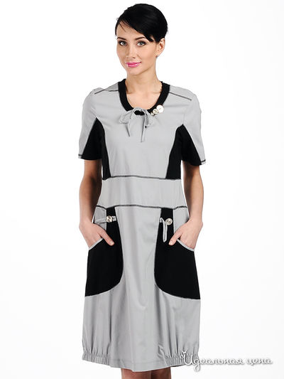 Платье Мультибренд, цвет цвет серый