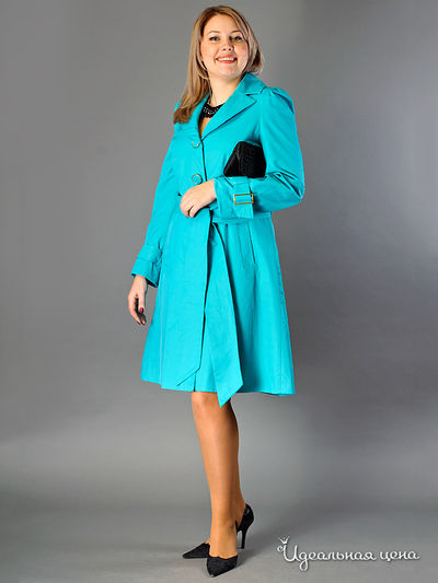 Плащ Kate Cooper&Rouge, цвет цвет бирюзовый