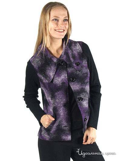 Кардиган Kate Cooper&Rouge, цвет цвет черный / фиолетовый