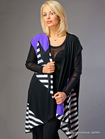 Кардиган Kate Cooper&Rouge, цвет цвет черный / фиолетовый