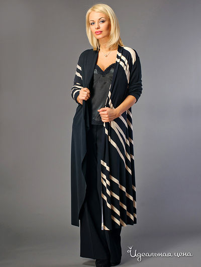 Кардиган Kate Cooper&Rouge, цвет цвет черный / бежевый