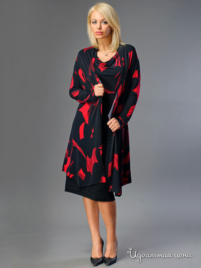 Кардиган Kate Cooper&Rouge, цвет цвет черный / красный