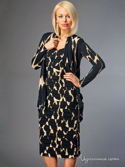 Кардиган Kate Cooper&Rouge, цвет цвет черный / бежевый