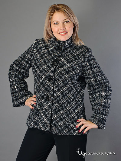 Полупальто Kate Cooper&Rouge, цвет цвет черный / белый