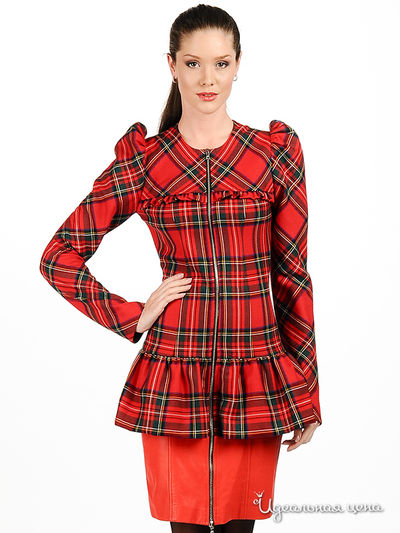 Платье Maria Rybalchenko, цвет цвет алый / принт клетка