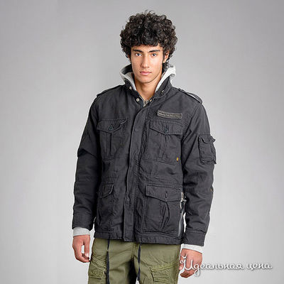 Куртка Alpha Industries, цвет цвет темно-серый / белый