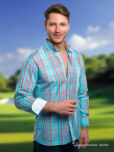 Рубашка Jezequel, цвет цвет голубой / красный