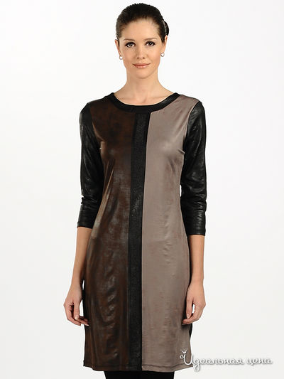 Платье Fervente, цвет цвет коричневый / серо-бежевый / черный