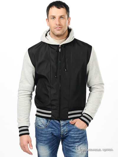 Куртка Donatto мужская, цвет черный / серый меланж