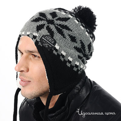 Шапка Energie, цвет цвет черный / серый / белый