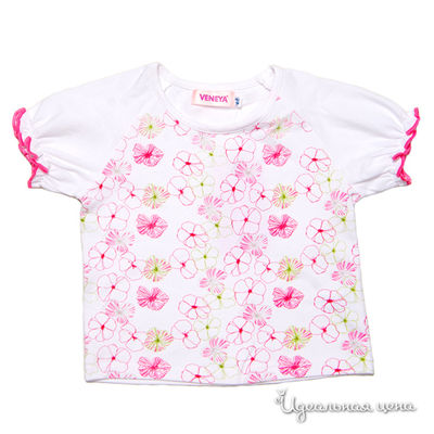 Футболка Венейя, цвет цвет белый / принт цветы