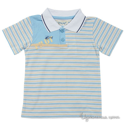 Футболка-поло Венейя, цвет цвет голубой / желтый / белый