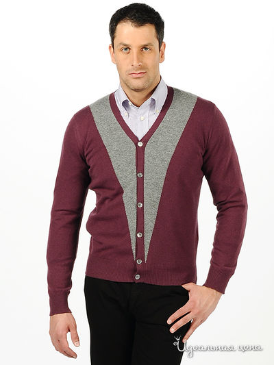 Кардиган Alex Fea, цвет цвет вишневый / серый