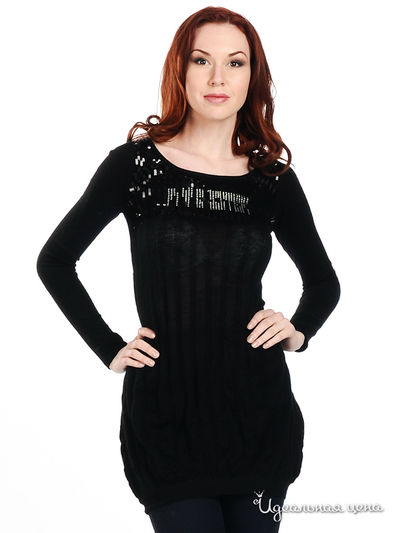 Джемпер Снежная королева, цвет цвет черный