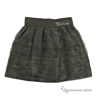 Юбка Gulliver, цвет темно-зеленый / темно-коричневый