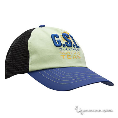 Бейсболка Gulliver, цвет цвет бледно-салатовый/ синий / черный