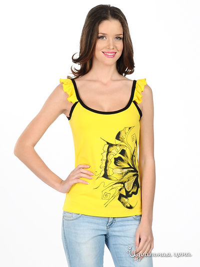 Топ Наталья Новикова, цвет цвет желтый / черный