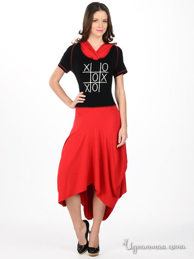 Платье Наталья Новикова, цвет цвет красный / черный